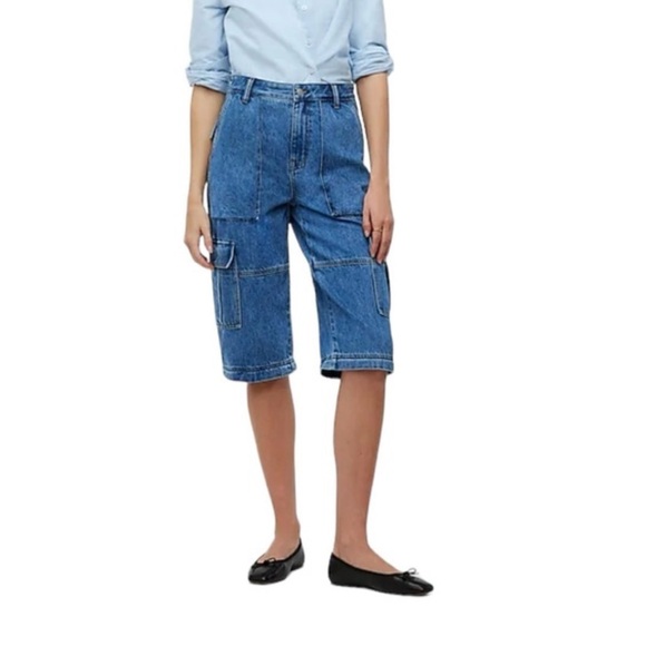 Madewell Baggy Straight Cargo Jeans Zip Off Edition Sz 27 - Picture 10 of 16